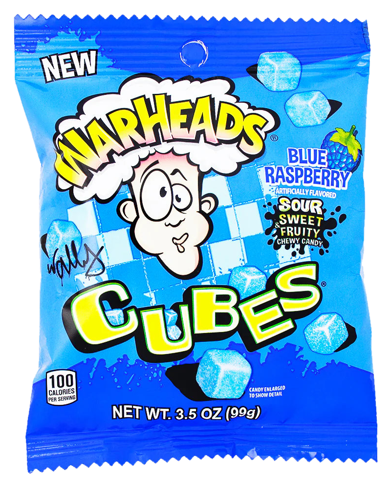 Warheads Cubes Blue Raspberry