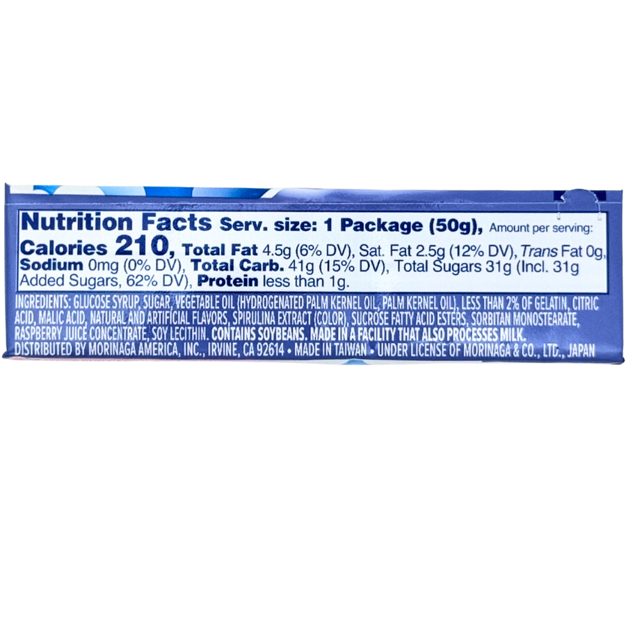 Hi-Chew Blue Raspberry — nutrition label